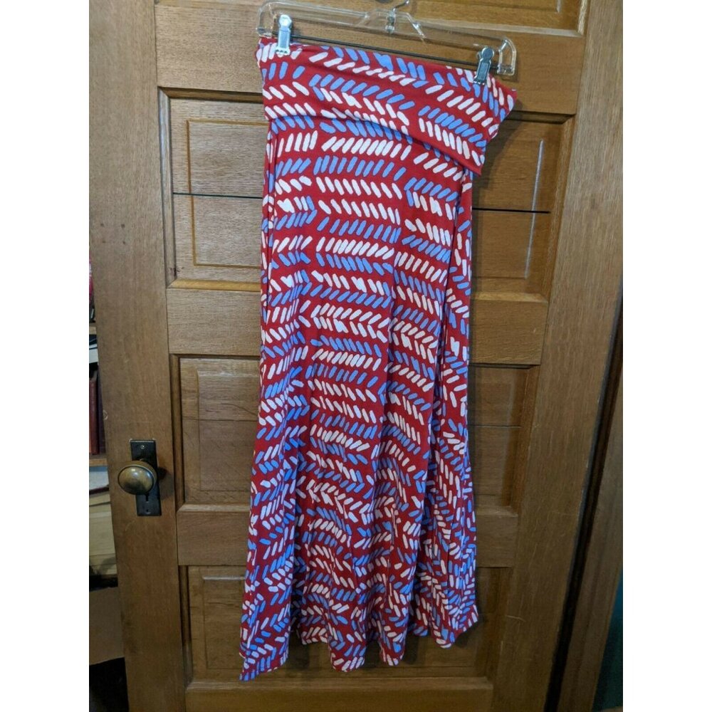 LulaRoe Size XXS Skirt Maxi Red White Blue Long Modest - Picture 3 of 4